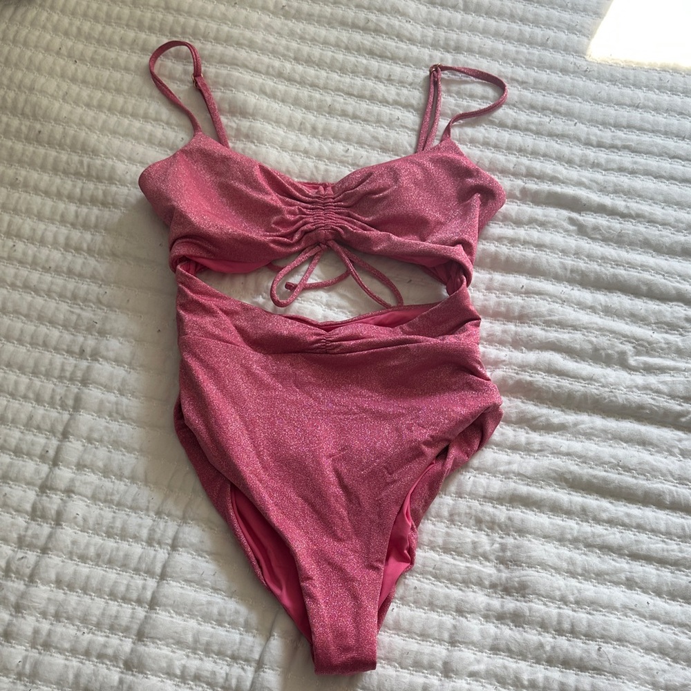 L*Space Shimmering Pink Swimsuit